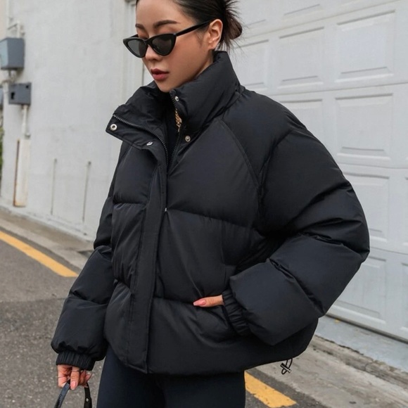 Black Puffer Jacket - Picture 4 of 11